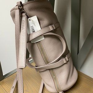 KARA Duffel Bag: Dusty Rose pebbled leather NWT